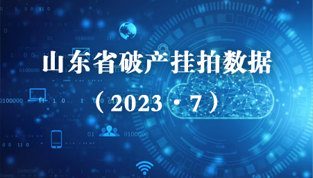 山東省破產(chǎn)掛拍數(shù)據(jù)（2023·7）